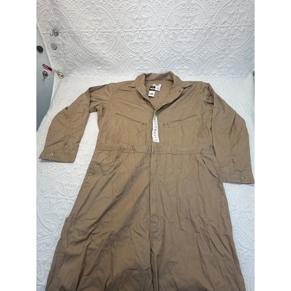 Walls Master Made Mens 48 X-Tall Khaki Cotton Work Coveralls 5515 KH9 NWT